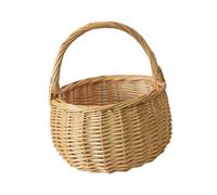 ZEPFJHE Panier en osier tissé à la main pour légumes et fruits avec grande capacité pour le marché et la récolte du jardin Panier de récolte respirant