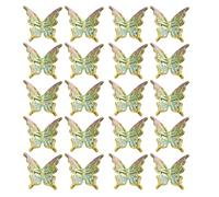 ZEPFJHE Paquet De 20 Perles Papillon Légères pour Fabrication Bijoux Et Décoration La Maison des D'espaceur Acrylique Accessoires pour Les