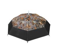 ZEPFJHE Parapluie automatique transparent avec motif chat peinture à l'huile pour les amateurs de mode à séchage rapide parapluie coupe-vent pour animaux domestiques, Noir , C