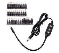 ZEPFJHE PD65W USB C À DC5525 Cordon Rapide 5V 9V 12V 15V 20V 3A Câble d'alimentation Réglable avec Plusieurs Adaptateurs avec Plusieurs Adaptateurs