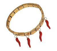 ZEPFJHE Pendentif coloré avec breloque fruit et piment, bracelet en acier inoxydable pour femmes et filles, accessoire de mode confortable, taille unique, Comme décrit