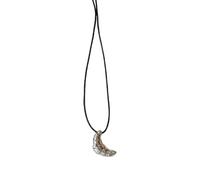 ZEPFJHE Pendentif en corne de vache moderne multifonctionnel avec longue corde noire robuste collier accessoire pour femme pièces de déclaration accessoires tendance, taille unique, Comme décrit