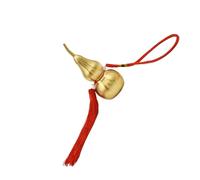 ZEPFJHE Pendentif en forme de gourde en cuivre à suspendre symbolise la prospérité et la chance, idéal pour la maison, le bureau ou comme cadeau pour la maison, le fengshuis art