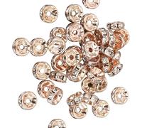 ZEPFJHE Perles De 8 Mm Spacer Spacer Charme en Rond en Vrac pour Le Collier Projets D'artisanat Bijoux