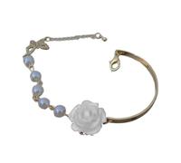 ZEPFJHE Perles d'imitation roses délicates et polyvalentes pour célébrer l'amitié et ajouter un charme élégant et des bijoux d'amitié roses, taille unique, Comme décrit
