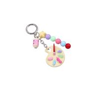 ZEPFJHE Perles Esthétiques Porte-clés Pour Filles Lovely Palette Car Keychain Accessoires Et À Main Charmes Artistiques Cadeaux Femmes