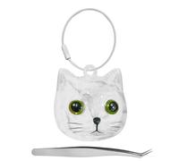 ZEPFJHE Perte pour Animaux De Compagnie Cénotaphe Keychain Transportable Hair Storage Bottle pour Les Propriétaires De Deuil Et Les Bien-aimés Animaux PVC Pet Artefact Pet Artefact