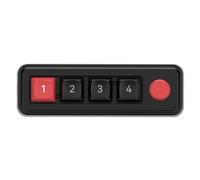 ZEPFJHE Petit clavier de jeu mécanique à 4 touches programmable, échange à chaud, double port USB C avec éclairage couleur