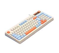 ZEPFJHE Petit clavier filaire 98 touches avec modes rétroéclairés ARGB Clavier ergonomique pour jeux et bureau Portable facile à utiliser