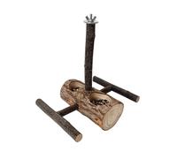 ZEPFJHE Petit perchoir en bois naturel pour perroquets Décoration pour un nettoyage facile