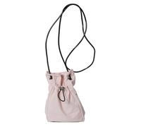 ZEPFJHE Petit sac à bandoulière tendance résistant à l'eau décontracté plissé avec cordon de serrage pour téléphone portable sac à main à bandoulière pour le magasinage et le travail, rose