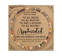 ZEPFJHE Pierre tissée à la main avec taille réglable et carte de bénédiction portable pour les fêtes et les occasions spéciales à porter comme cadeaux d'anniversaire, taille unique, Comme décrit