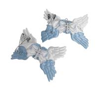 ZEPFJHE Pince à cheveux angélique unique ornement belle aile accessoire de cheveux cœur/nœud pour les amateurs de mode