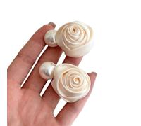 ZEPFJHE Pince à cheveux en forme de fleur et perles - Élégante fleur - Accessoires pour cheveux - Ornements exquis - Coiffe