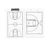 ZEPFJHE Planche de basket-ball effaçable à sec pour entraîneurs avec marqueur double face pour demi-courts, outil d'entraînement de basket-ball