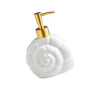 ZEPFJHE Planificateur de salle de bain en céramique de qualité supérieure - Inspiré de la mer - Création en relief - Ergonomique - Base immunitaire pour stockage de liquid