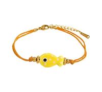 ZEPFJHE Playful Fish Designs Chaîne tressée à la main en acier inoxydable Bijoux portables Multicolore, taille unique, Comme décrit