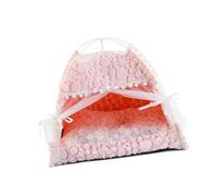 ZEPFJHE Plushie Tente tipi confortable pour chaton chien lit amovible lavable animal matelas pour petits animaux de compagnie