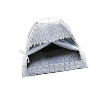 ZEPFJHE Plushie Tente tipi confortable pour chaton chien lit amovible lavable animal matelas pour petits animaux de compagnie