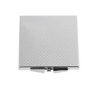 ZEPFJHE Poche portable en acier inoxydable de différentes formes, Carré, Silver