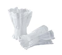 ZEPFJHE Poignets féeriques détachables élégants, orgue évasé plissé à volants en fausse dentelle, pull, manches détachables pour