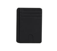 ZEPFJHE Porte-cartes en cuir synthétique pour homme et femme - Bloque les cartes de visite pour étui à main, voyage, utilisation décontractée, portefeuille pour homme, Noir , Beauté de masse