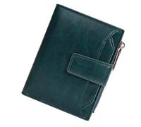 ZEPFJHE Porte-monnaie élégant en cuir PU avec porte-cartes - Style tendance - Petit pour les voyages - Avec porte-cartes, Vert, Beauté de masse