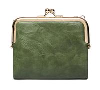 ZEPFJHE Porte-monnaie pour femme - En polyuréthane - Style décontracté - Pour cartes de crédit - Poche à monnaie - Portefeuille d'affaires, Vert