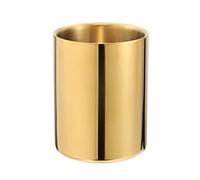 ZEPFJHE Porte-stylo en acier inoxydable doré - Vase exquis en métal - Ornements de bureau pour enseignants, étudiants, femmes, hommes