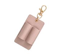 ZEPFJHE Porte-stylo en cuir à double fentes pour organiseur de voyage, porte-clés pour ordinateur portable, journaux, sacs à dos, clip en cuir, fournitures de bureau, b