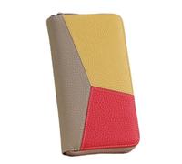 ZEPFJHE Portefeuille accordéon de grande capacité pour femme - Long portefeuille tendance pour cartes de crédit et plusieurs emplacements pour cartes, kaki