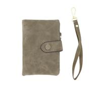 ZEPFJHE Portefeuille court en cuir synthétique pour femme avec imprimé floral élégant avec plusieurs emplacements pour cartes adapté à diverses occasions, vert militaire