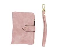 ZEPFJHE Portefeuille court en cuir synthétique pour femme avec imprimé floral élégant avec plusieurs emplacements pour cartes adapté à diverses occasions, rose