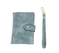 ZEPFJHE Portefeuille court en cuir synthétique pour femme avec imprimé floral élégant avec plusieurs emplacements pour cartes adapté à diverses occasions, bleu ciel