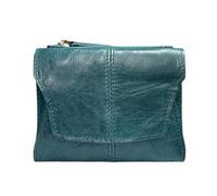 ZEPFJHE Portefeuille d'affaires élégant en cuir PU avec blocage de protection pour pièces de monnaie, poche de monnaie de voyage et emplacements pour cartes, bleu