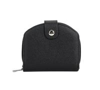 ZEPFJHE Portefeuille élégant de couleur unie en cuir synthétique avec porte-cartes pour le quotidien, Noir