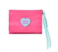 ZEPFJHE Portefeuille miniature tendance aux couleurs vives et motif cœur, plusieurs emplacements pour cartes et affichage clair, portefeuille esthétique, cadeau pour femme, organisateur de cartes, C