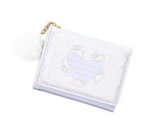 ZEPFJHE Portefeuille pour femme avec porte-cartes et porte-monnaie - Joli porte-monnaie - Lapins de dessin animé - Portefeuille court en cuir synthétique pour voyage - Style coréen avec porte-cartes