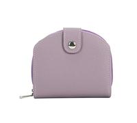 ZEPFJHE Portefeuille pour femme avec porte-cartes - Petit porte-monnaie élégant - Couleur unie - Court cuir synthétique - Pour voyage - Petit porte-cartes - Couleur unie - Court, violet, Beauté de