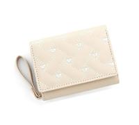 ZEPFJHE Portefeuille pour femme - Porte-cartes de visite - Petit porte-monnaie en cuir synthétique - Poche à monnaie - Portable - Cartes de voyage, blanc