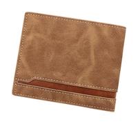 ZEPFJHE Portefeuille pour homme en polyuréthane avec grand espace de rangement pour cartes multi-cartes adapté à diverses occasions PU, café clair, Beauté de masse
