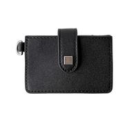 ZEPFJHE Portefeuille sophistiqué pour femme - Porte-monnaie portable en cuir synthétique - Poche de rangement pour cartes de bus, Noir