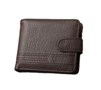 ZEPFJHE Portefeuille tendance pour homme en cuir PU compact porte-monnaie avec plusieurs emplacements pour cartes et espèces pour les particuliers, café
