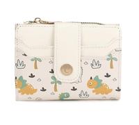 ZEPFJHE Portefeuilles compacts pour femme Pochettes tendance en cuir PU Porte-cartes de crédit Sac d'argent Sac à main de voyage, Lait blanc