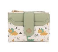 ZEPFJHE Portefeuilles compacts pour femme Pochettes tendance en cuir PU Porte-cartes de crédit Sac d'argent Sac à main de voyage, Vert