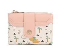 ZEPFJHE Portefeuilles compacts pour femme Pochettes tendance en cuir PU Porte-cartes de crédit Sac d'argent Sac à main de voyage, rose