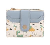 ZEPFJHE Portefeuilles compacts pour femme Pochettes tendance en cuir PU Porte-cartes de crédit Sac d'argent Sac à main de voyage, bleu