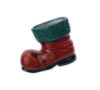 ZEPFJHE Pot de fleurs de Noël en résine pour décoration de table, petite plante pour cheminée ou étagère, pot de fleurs artificiel, décoration d'entrée, petit support de plante d'hiver pour la maison