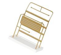 ZEPFJHE Présentoir à bijoux multifonction en métal et bois pour bracelets, colliers, bagues, maison, boutique, bureau