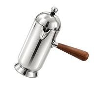 ZEPFJHE Presse avec cuve de brassage en acier inoxydable poli, 600ml | Corps en acier inoxydable 304, couvercle bombé et bec verseur intégré, préparation à piston réutilisable pour café